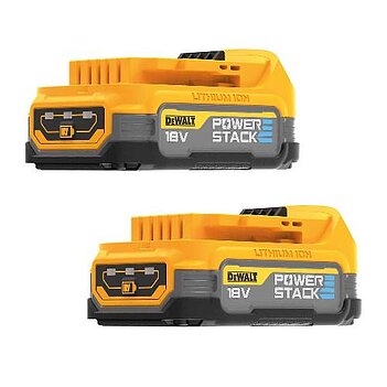 Аккумулятор Li-Ion DeWalt PowerStack 18 В, 1,7 А/ч 2 шт (DCBP034E2)