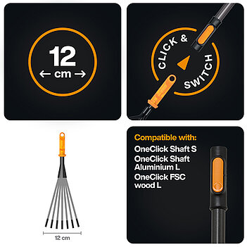 Насадка-граблі Fiskars OneClick (1080682)