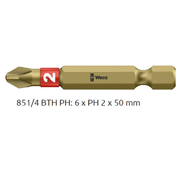 Набор бит WERA Bit-Check 6 PH BiTorsion 1 1/4" 6 шт. (05056477001)