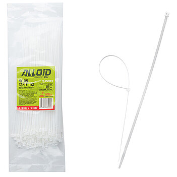 Хомут нейлоновий Alloid 2,5 х 200 мм 100 шт. (PC-25200 W)