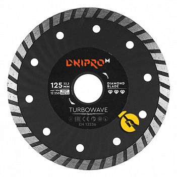 Диск алмазный турбо Dnipro-M Turbowave 125x22,2x2,3мм (81950000)