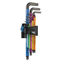 Набір ключів Hex Ball Г-подібних WERA 950/9 Hex-Plus Multicolour HF 1 9 шт. з кулею і з фіксувальною функцією (05022210001)