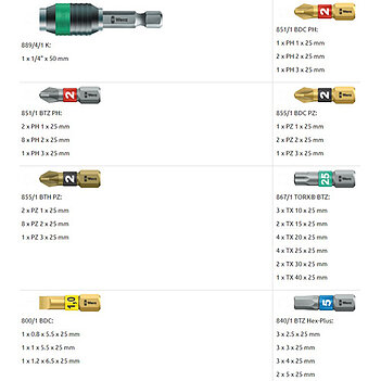 Набор бит WERA Bit-Safe 61 BiTorsion 1 1/4" 61 шт. (05057441001)
