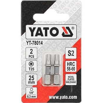 Бита Torx Yato 1/4" T25 2 шт. (YT-78014)
