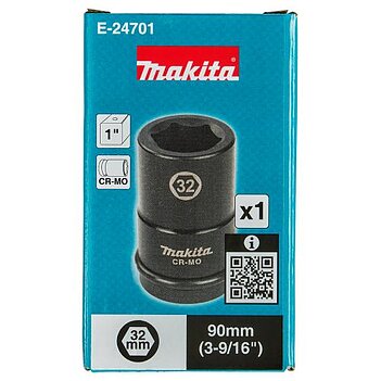 Головка торцева 6-гранна ударна подовжена Makita 1" 32 мм (E-24701)
