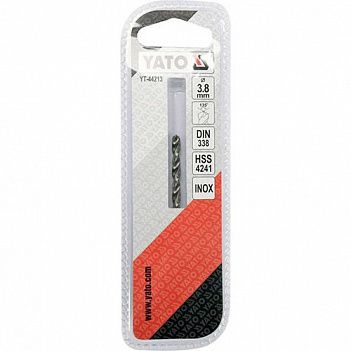 Сверло по металлу Yato Premium HSS 3,8x75мм 1шт (YT-44213)