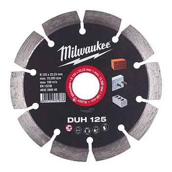 Угловая шлифмашина Milwaukee M18 CAG125X-0 + диск алмазный 10 шт. (4932479674) - без аккумулятора и зарядного устройства