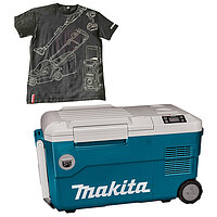 Термобокс аккумуляторный Makita + футболка XXL (SET-CW001GZ-XXL-0424) - без аккумулятора и зарядного устройства