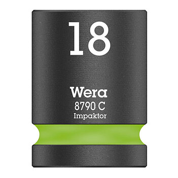 Головка торцевая 6-гранная ударная WERA 8790 C Impaktor 1/2" 18 мм (05004575001)