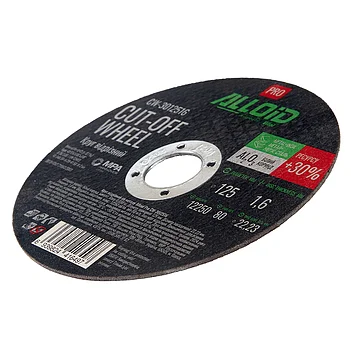 Круг отрезной по металлу Alloid Pro 41 14А 125x1,6x22,23 мм (CW-3012516)