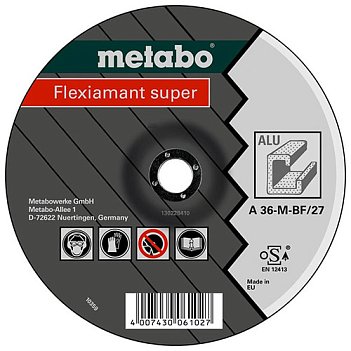 Круг зачистной по металлу Metabo 180x6,0x22,2 мм, A 36-M (616760000)