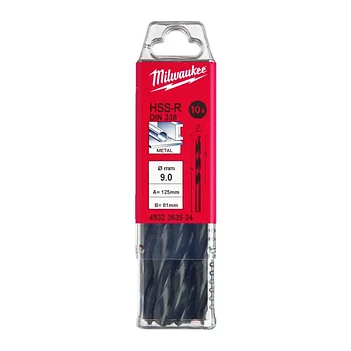 Сверло по металлу Milwaukee HSS-R 9х125 мм 10 шт. (4932363524)