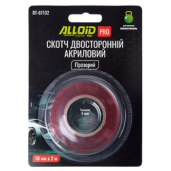 Скотч двухсторонний Alloid Pro 10мм х 2м 1 шт. (DT-61102)