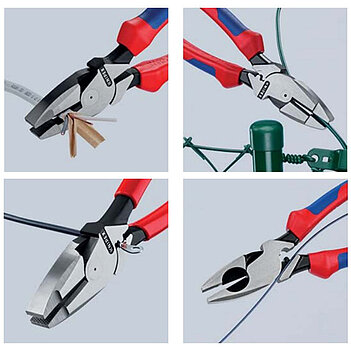 Плоскогубцы с креплением для страховки от падения KNIPEX 240 мм (09 02 240 T)