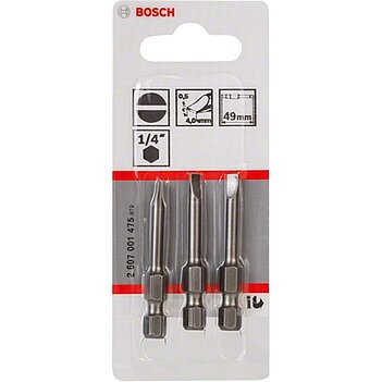 Бита Slotted Bosch Extra Hard 1/4" SL4,0 3 шт. (2607001475)