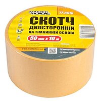 Скотч двухсторонний MASTERTOOL 50 мм х 10 м 1 шт. (77-6510)