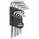 Набір ключів Torx Г-подібних укорочених з отвором TOPEX Cr-V 9 шт. (35D950)