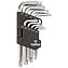 Набір ключів Torx Г-подібних укорочених з отвором TOPEX Cr-V 9 шт. (35D950)
