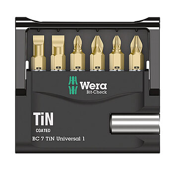 Набор бит WERA Bit-Check 7 TiN Universal 1 1/4" 7 шт. (05056285001)