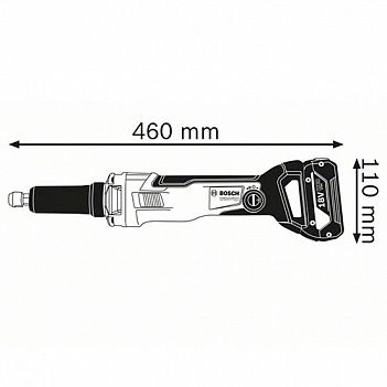 Шлифмашина прямая аккумуляторная Bosch GGS 18V-23 LC (0601229100) - без аккумулятора и зарядного устройства