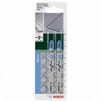 Полотно пиляльне по металу Bosch Basic for Metal HSS T118 G 91мм 2шт (2609256731)  