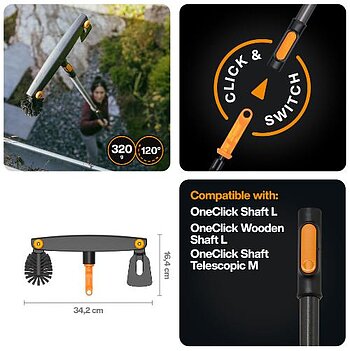 Щетка для очистки водостока Fiskars OneClick (1080698)