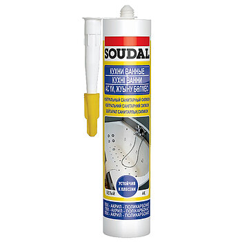 Герметик силиконовый санитарный SOUDAL 280мл прозрачный (128475) Герметик силиконовый санитарный SOUDAL 280мл прозрачный (128475)