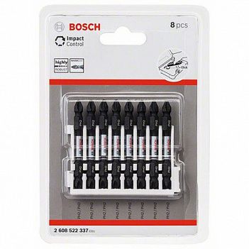 Бита Phillips ударная Bosch Impact Control 1/4" PH2xPH2 8шт (2608522337)