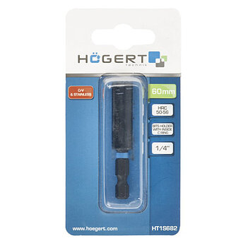 Держатель бит магнитный ударный Hoegert 1/4" х 1/4" (HT1S682)