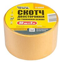 Скотч двухсторонний MASTERTOOL 50 мм х 5 м 1 шт. (77-6505)