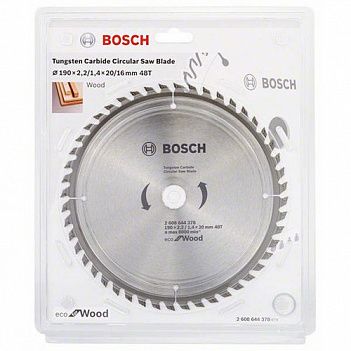 Диск пиляльний по дереву Bosch Eco for Wood 190x20/16мм (2608644378)