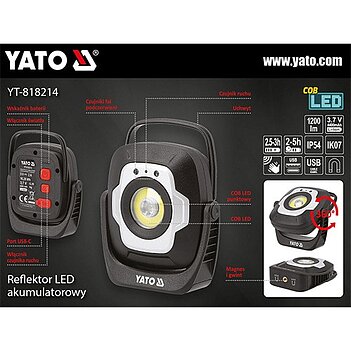 Прожектор светодиодный Yato (YT-818214)