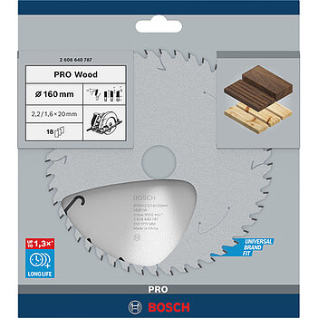 Диск пильный по дереву Bosch PRO Wood 165x30 мм (2608640789)