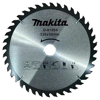 Диск пиляльний по дереву Makita ТСТ 235х1,6х30 мм (D-81094)