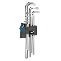 Набір ключів Hex Г-подібних WERA 950/9 L Hex-Plus HF 1 9 шт. хромованих, з фіксувальною функцією (05022130001)