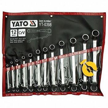 Набір ключів накидних Yato (кут 75°) 12 шт (YT-0398)