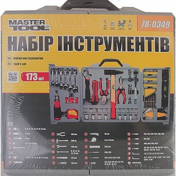 Набір інструментів MASTERTOOL "Експерт" 1/4" 173 шт 6РТ (78-0349)