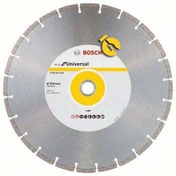 Диск алмазный сегментированный Bosch ECO Universal 350х25 мм (2608615035)