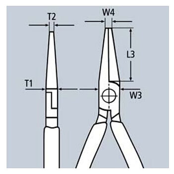 Длинногубцы прямые с удлиненными губками KNIPEX 160 мм (25 01 160)