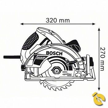 Пила дисковая BOSCH GKS 65 GCE L-Boxx (0601668901)