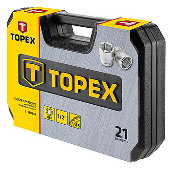 Набор инструмента TOPEX Cr-V 1/2" 21 ед. 6PT (38D642)