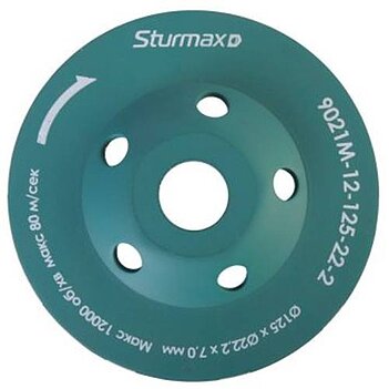 Диск шліфувальний алмазний Sturmax 125х22,2 мм (9021M-12-125-22-2)