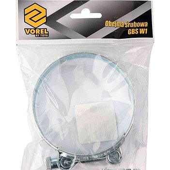 Хомут сталевий VOREL з гвинтовим затискачем GBS W1 24 х 98-103 мм 1 шт. (73808)