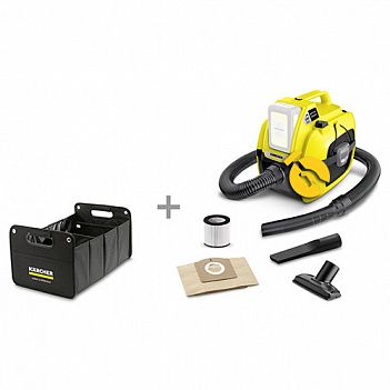 Пылесос аккумуляторный Karcher WD 1 Compact Battery + органайзер (9.611-309.0)