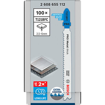 Полотно пиляльне по металу Bosch PRO Metal thick T121BFC 92 мм 100 шт. (2608655112)