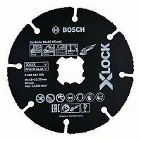 Круг отрезной по дереву Bosch X-LOCK Carbide Multi Wheel 115x1,0x22,23мм (2608619283)