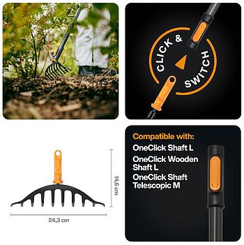 Грабли универсальные для роз Fiskars OneClick (1080676)