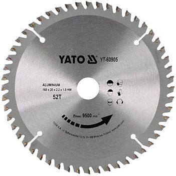 Диск пиляльний по алюмінію Yato 160х20х1,5 мм (YT-60905)