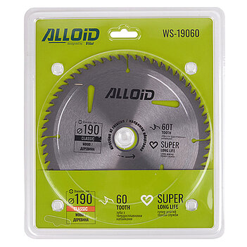 Диск пиляльний по дереву Alloid 190х30,0/25,40 мм (WS-19060)