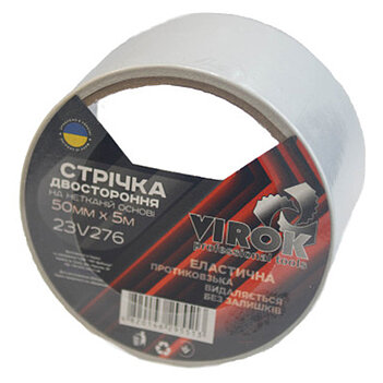 Скотч двухсторонний Virok на нетканой основе 50 мм х 5 м 1 шт. (23V276) Скотч двухсторонний Virok на нетканой основе 50 мм х 5 м 1 шт. (23V276)